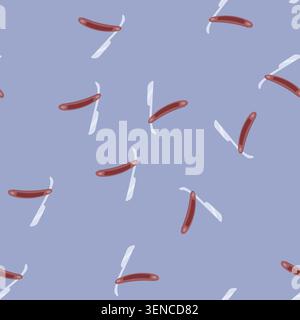 pattern machine shaver handle cartoon. steel trimmer, equipment cutter, nobody object machine shaver handle sign. seamless vector illustration Stock Vector