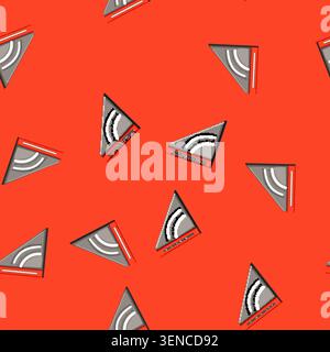 seamless pattern work ruler builder cartoon. work ruler builder sign vector Stock Vector