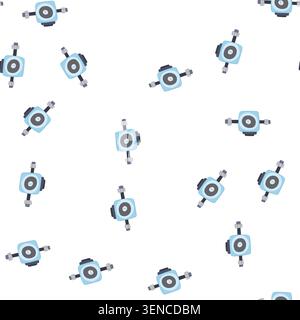 pattern pressure water circulation pump cartoon. efficiency motor, impeller plumbing, installation maintenance pressure water circulation pump sign. s Stock Vector