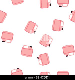 pattern durable canister plastic cartoon. lightweight reusable, bpafree ecofriendly, versatile transparent durable canister plastic sign. seamless sym Stock Vector