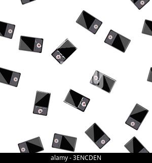 pattern voice dictaphone cartoon. recorder music, tape digital voice dictaphone sign vector Stock Vector