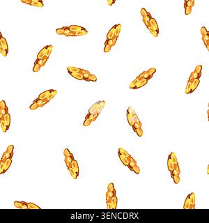 pattern molten lava puddle cartoon. crust fissure, caldera pyroclastic, vent tectonic molten lava puddle sign vector Stock Vector