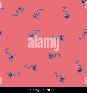 seamless pattern synapse neurons cartoon. structure human, anatomy diagram, myelin axon synapse neurons sign vector Stock Vector
