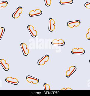 pattern lab safety goggles cartoon. eye wear, glasses construction, work goggle lab safety goggles sign. seamless vector illustration Stock Vector
