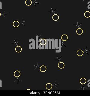 seamless pattern effect light ring cartoon. circle neon, line glow, shine bright effect light ring sign vector Stock Vector