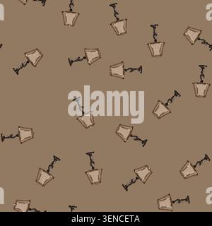 seamless pattern light lamp table cartoon. light lamp table sign vector Stock Vector