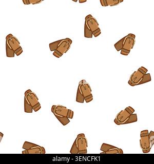 pattern accessory leather belt cartoon. accessory leather belt sign vector Stock Vector