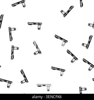 pattern fast multi device charging station cartoon. smcompact travel, power adapter, cable outlet fast multi device charging station sign vector Stock Vector