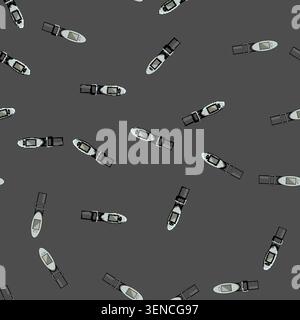 seamless pattern Handheld digital weight scale with an empty screen and strap, representing travel preparation, baggage measurement, and avoiding exce Stock Vector