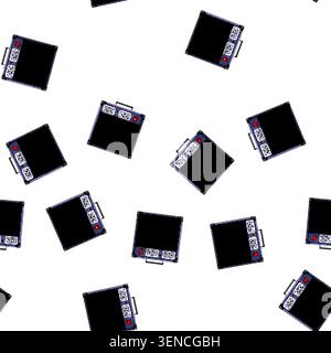 pattern studio guitar amplifier cartoon. studio guitar amplifier sign vector Stock Vector