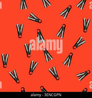 seamless pattern project ruler builder cartoon. project ruler builder sign vector Stock Vector