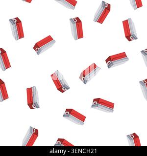 pattern plastic cooler box cartoon. plastic cooler box sign vector Stock Vector