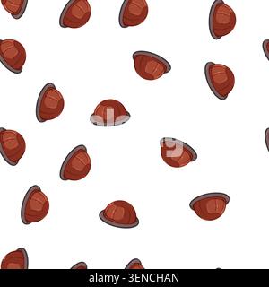 pattern machine capsule coffee cartoon. machine capsule coffee sign vector Stock Vector