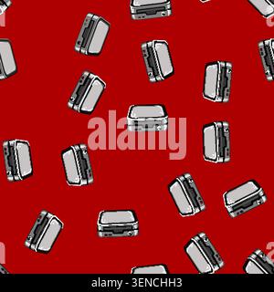 seamless pattern machine waffle iron cartoon. cooking kitchen, dessert belgian machine waffle iron sign vector Stock Vector