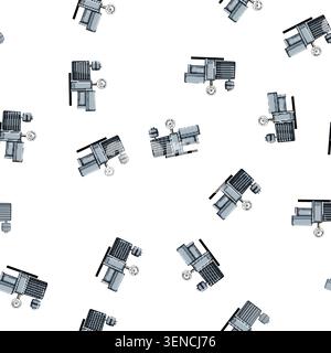 pattern industry vacuum pump cartoon. gauge water, pressure condition, underwater compressor industry vacuum pump sign vector Stock Vector