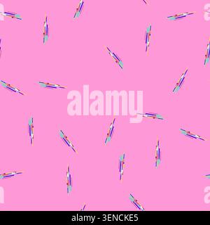 seamless pattern crash glitch error cartoon. freeze lag, malfunction anomaly, disruption flaw crash glitch error sign vector Stock Vector