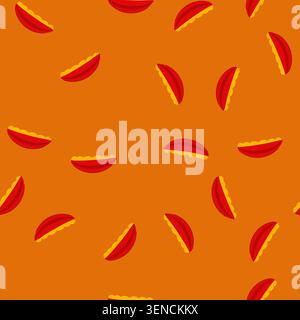 pattern red canopy awning cartoon. roof cafe, sunshade outdoor, stripe sun red canopy awning sign. seamless vector illustration Stock Vector