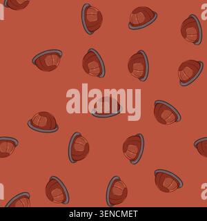 seamless pattern machine capsule coffee cartoon. machine capsule coffee sign vector Stock Vector