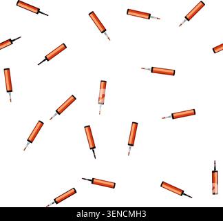 pattern Silicone sealant cartridge with nozzle on white background, professional caulk tube for home improvement, repair and waterproof sealing of joi Stock Vector