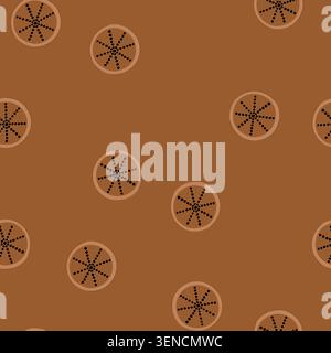 pattern circular utility access cover illustrating a dotted pattern creating a starburst design, symbolizing urban infrastructure and underground syst Stock Vector