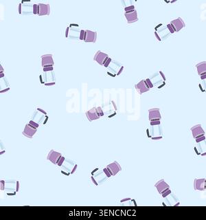 pattern home blender cartoon. diet green, drink smoothie, detox lifestyle home blender sign. seamless vector illustration Stock Vector