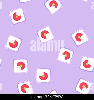 pattern time kitchen timer cartoon. alarm food, speed equipment time kitchen timer sign. seamless vector illustration Stock Vector