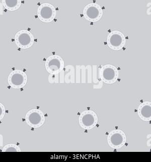 pattern cleaning robot vacuum cleaner cartoon. clean line, isometric automatic, electric dust cleaning robot vacuum cleaner sign. seamless vector illu Stock Vector