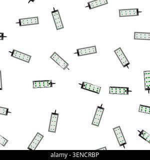 pattern tilt medical bed control cartoon. headrest footrest, siderails lock, brake castors tilt medical bed control sign vector Stock Vector