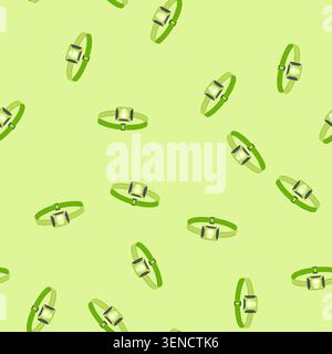 pattern bright headlamp flashlight cartoon. camp head, hiking equipment bright headlamp flashlight sign. seamless vector illustration Stock Vector
