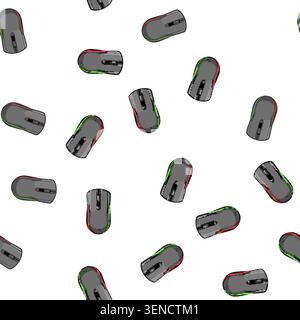 pattern keyboard game mouse cartoon. computer accessories, video pixel, black monitor keyboard game mouse sign vector Stock Vector