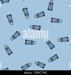 seamless pattern carryon trolley bag cartoon. spinner lightweight, expandable cabin, zipper handle carryon trolley bag sign vector Stock Vector