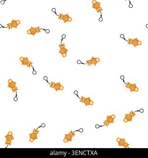 pattern trinker keychain key cartoon. trinker keychain key sign vector Stock Vector