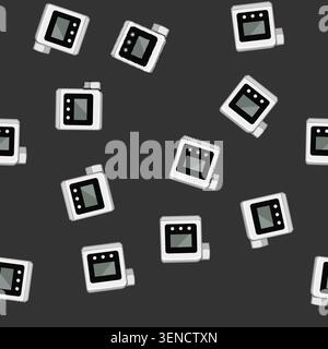 seamless pattern respiratory spirometer cartoon. function diagnosis, health breathing, pulmonary assessment respiratory spirometer sign vector Stock Vector