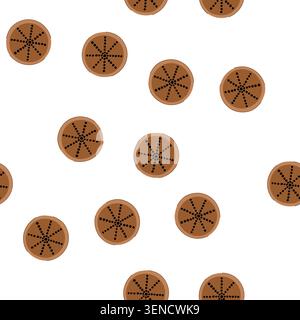 pattern circular utility access cover illustrating a dotted pattern creating a starburst design, symbolizing urban infrastructure and underground syst Stock Vector