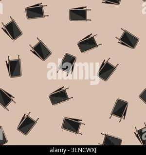 seamless pattern wooden outdoor chalkboard cartoon. chalk black, blank stand, street bar wooden outdoor chalkboard sign vector Stock Vector