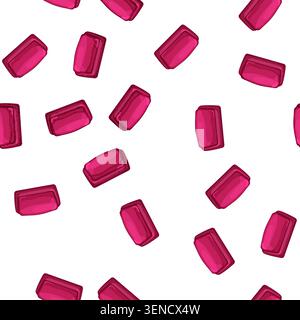 pattern makeup cosmetic pouch cartoon. makeup cosmetic pouch sign vector Stock Vector