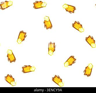 pattern shot gun flash cartoon. bullet muzzle, smoke effect, explosion bomb shot gun flash sign vector Stock Vector