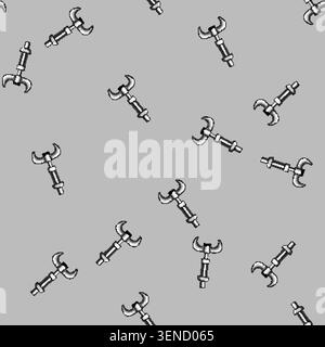 seamless pattern arcade claw machine cartoon. crane toy, doll prize, robot grab arcade claw machine sign vector Stock Vector