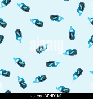 pattern blue and dark gray goggles presenting an augmented reality or virtual reality display, showing a conceptual vision of technology, digital inte Stock Vector