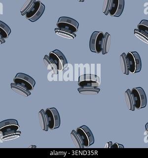 seamless pattern belgian waffle iron cartoon. sweet maker, breakfast food belgian waffle iron sign vector Stock Vector