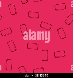 seamless pattern travel makeup bag cartoon. portable compact, stylish zipper, pouch storage travel makeup bag sign vector Stock Vector