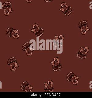seamless pattern dessert chocolate drip sause cartoon. sweet topping, ganache decadent, rich smooth dessert chocolate drip sause sign vector Stock Vector