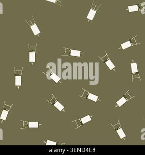 seamless pattern stand easel cartoon. blank empty, wood exhibition, school studio stand easel sign vector Stock Vector