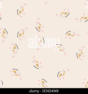 pattern childhood kid slippers cartoon. comfortable cute, lifestyle animal, casual bedroom childhood kid slippers sign. seamless vector illustration Stock Vector