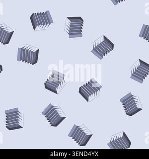 pattern work desk tray cartoon. cut pizza, office hand, organizer full work desk tray sign. seamless vector illustration Stock Vector