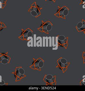 seamless pattern winter heater gas cartoon. winter heater gas sign vector Stock Vector