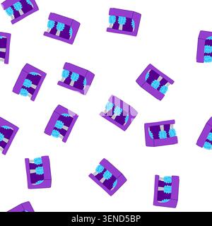 pattern leather shoe cleaning cartoon. scrub wipe, protect deodorize, refresh sponge leather shoe cleaning sign. seamless symbol vector illustration Stock Vector