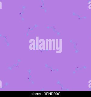 pattern ai neurons cartoon. synapse neural, structure neuro, human biology ai neurons sign. seamless vector illustration Stock Vector