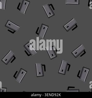 seamless pattern foamer milk frother cartoon. coffee bubbles, whisk equipment foamer milk frother sign vector Stock Vector