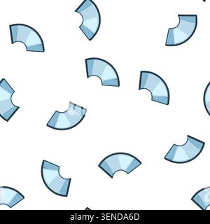 pattern Abstract c shaped graphic illustrating a flexible screen technology, bending and adapting to form a dynamic, modern digital interface or devic Stock Vector
